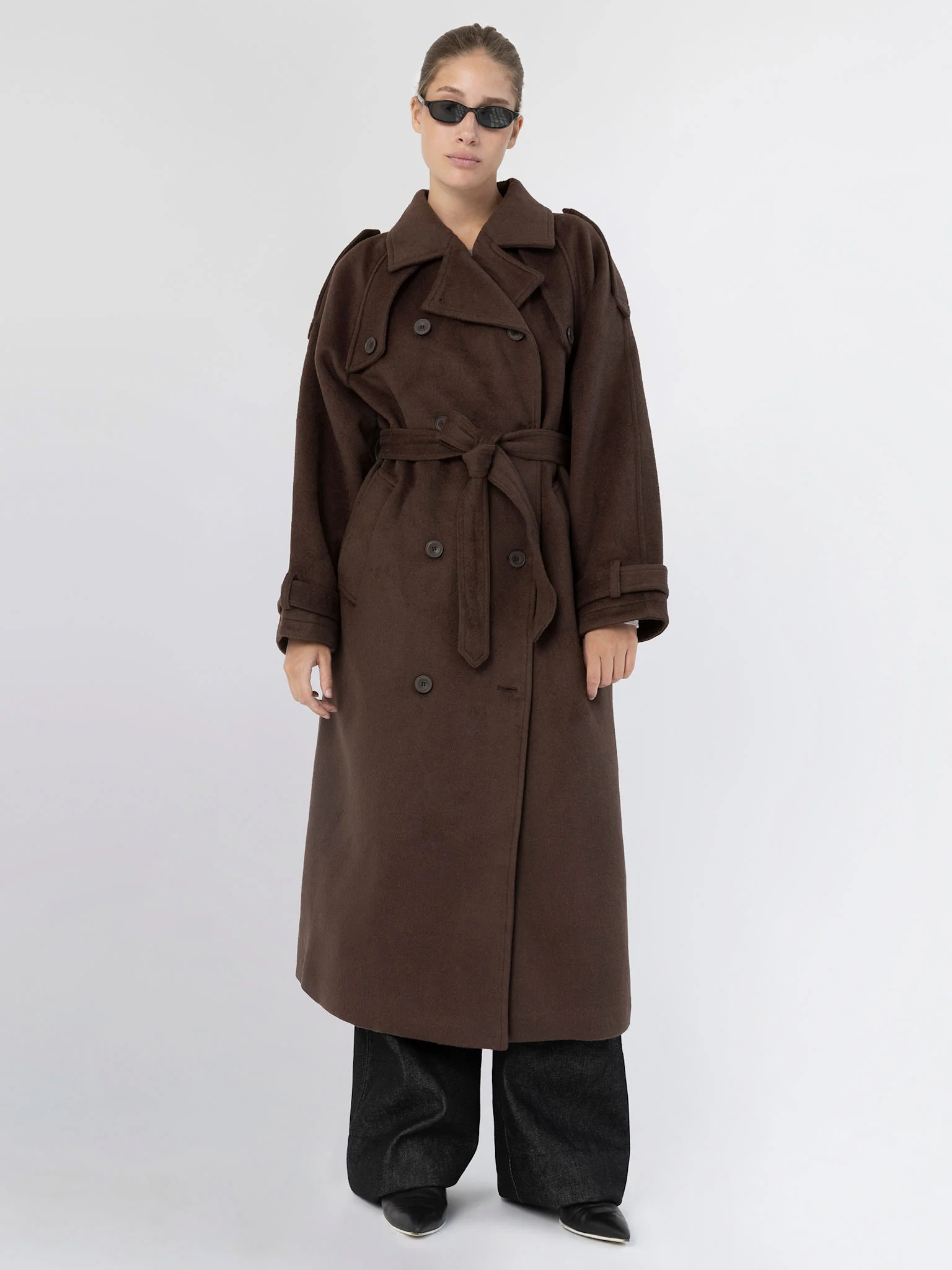 BEA WOOL COAT - BROWN - Image 3