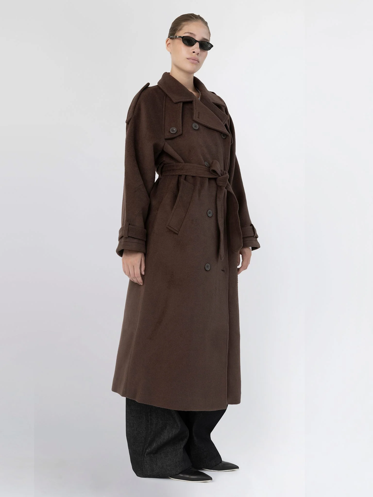 BEA WOOL COAT - BROWN - Image 5