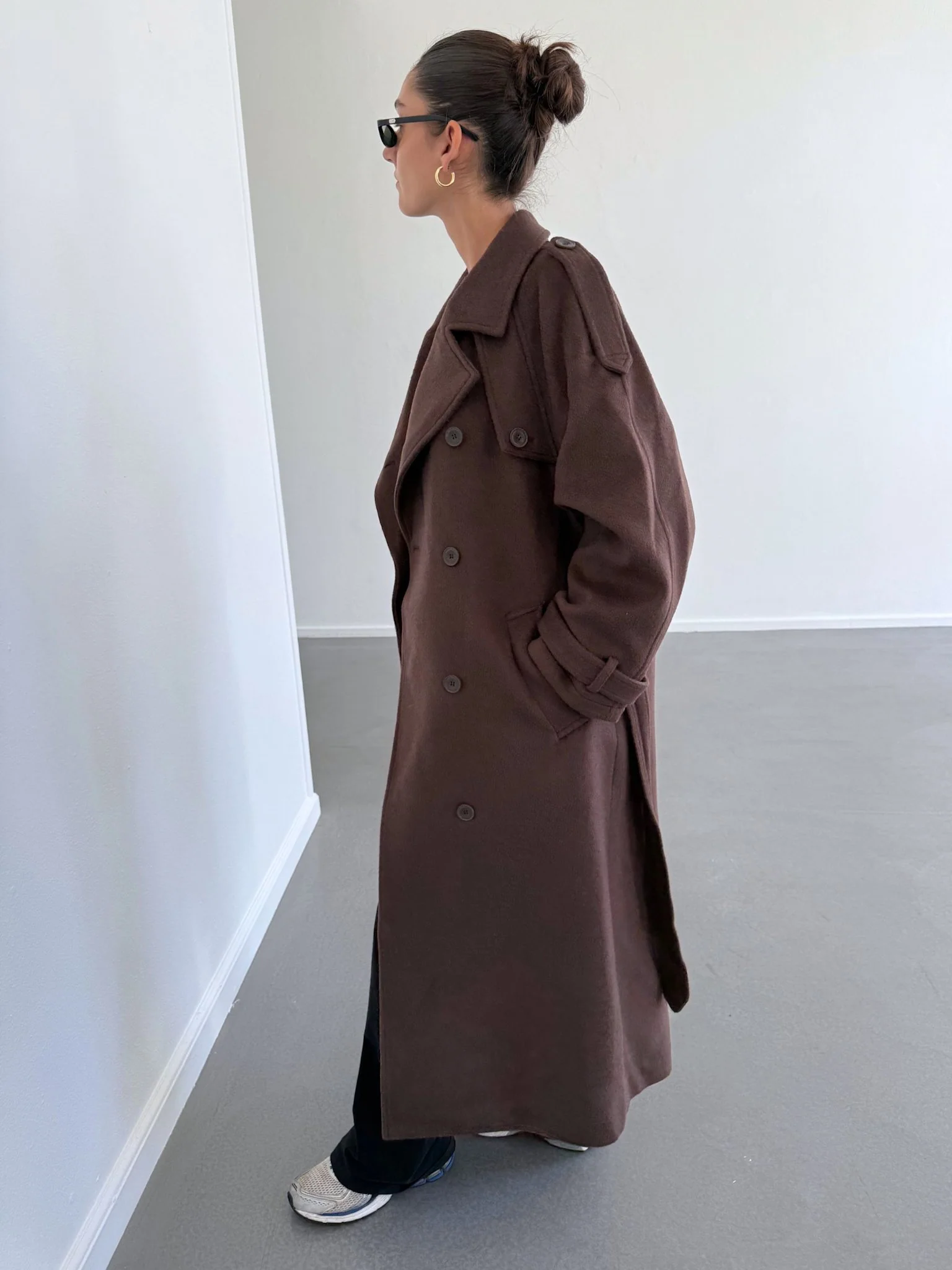 BEA WOOL COAT - BROWN - Image 9