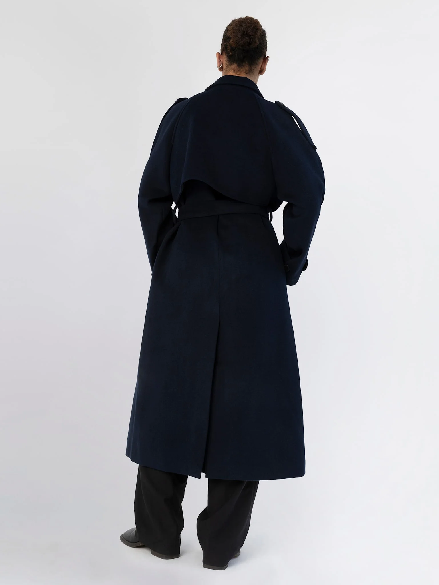 BEA WOOL COAT - NAVY - Image 5