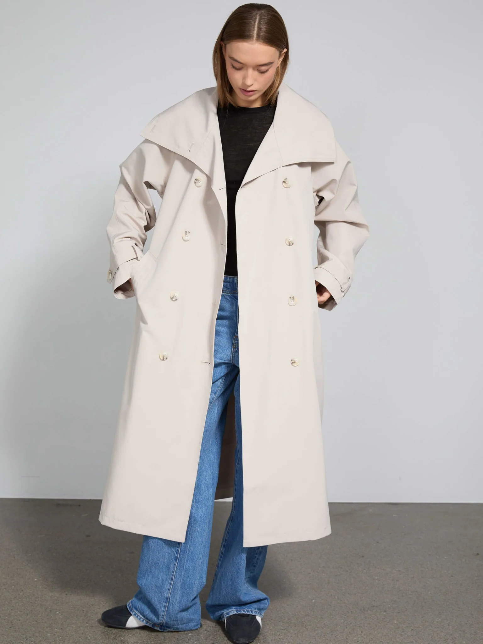 BELLO NYLON COAT - BEIGE - Image 3