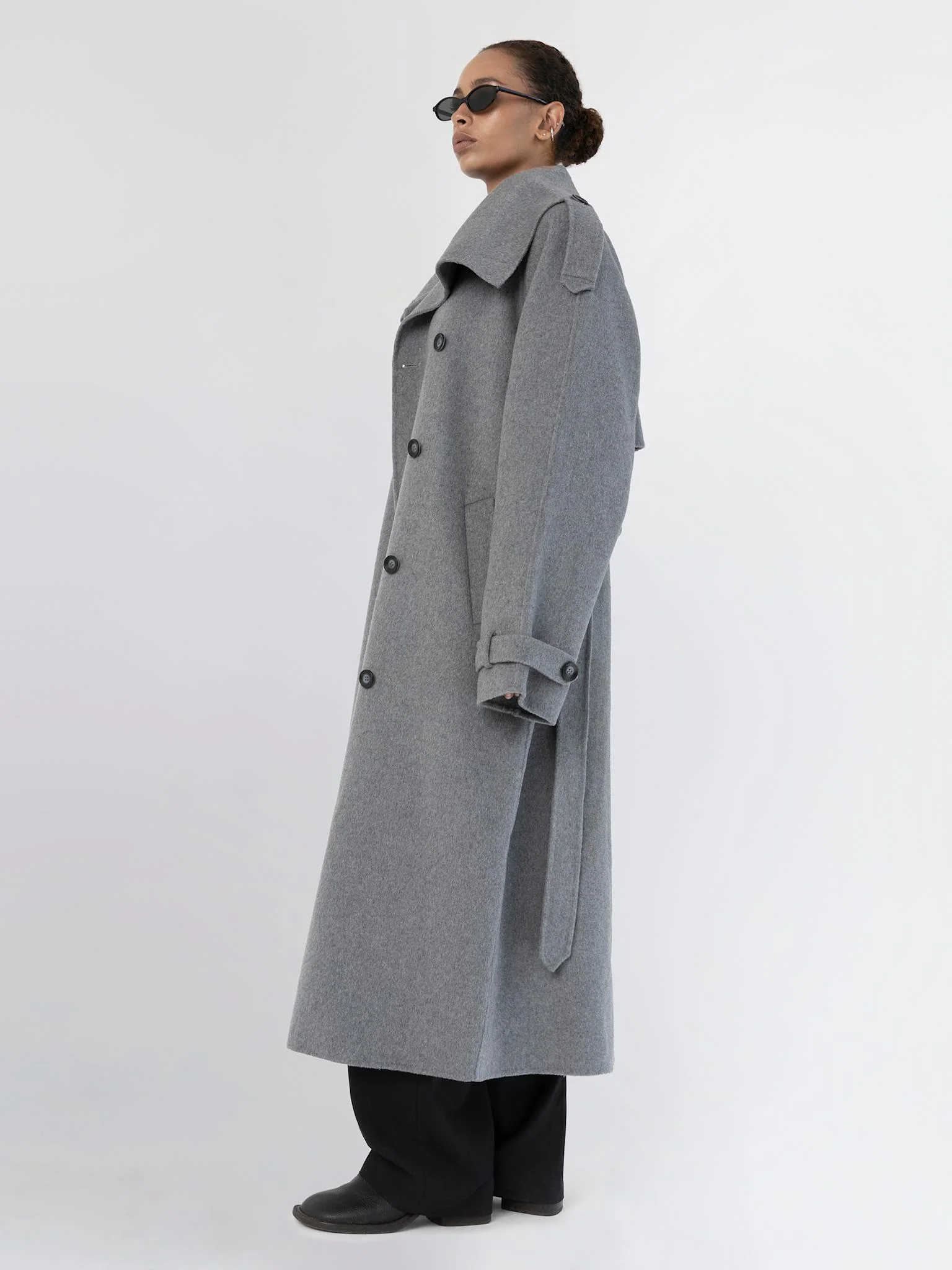 BELLO WOOL COAT - GREY - Image 3