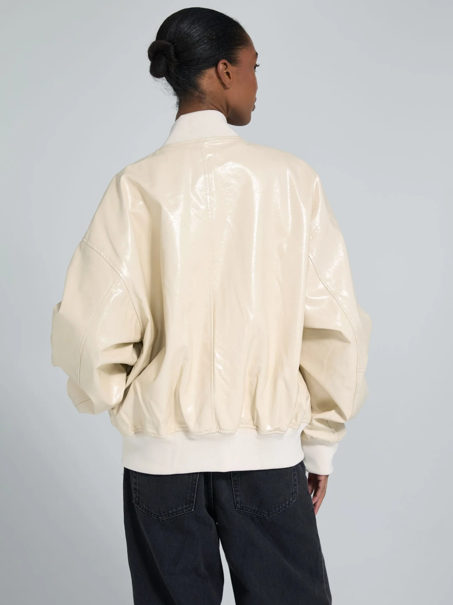 BIANCA VEGAN BOMBER - CRÈME - Image 3