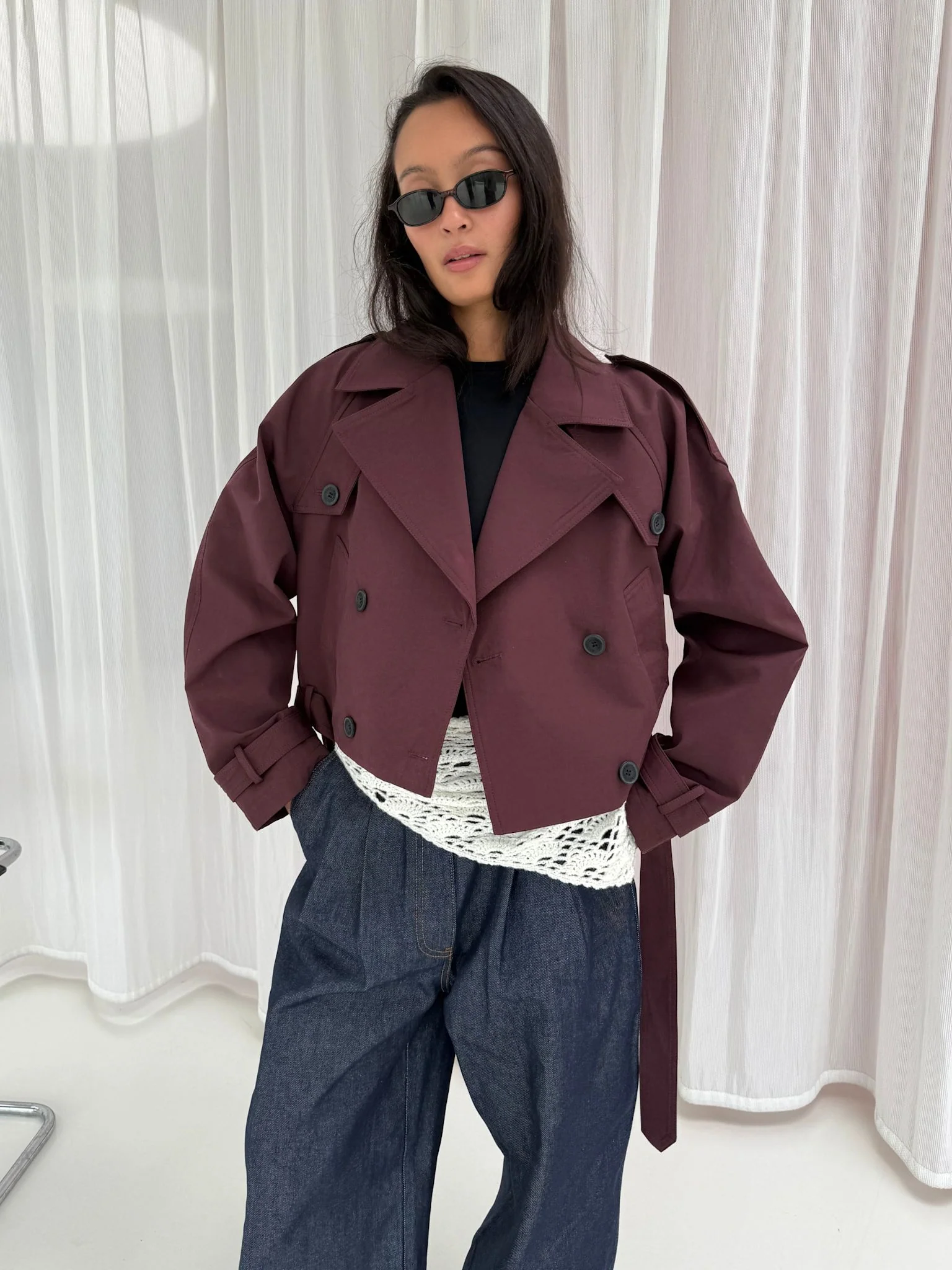 BOBBY CANVAS JACKET - BURGUNDY - Image 4