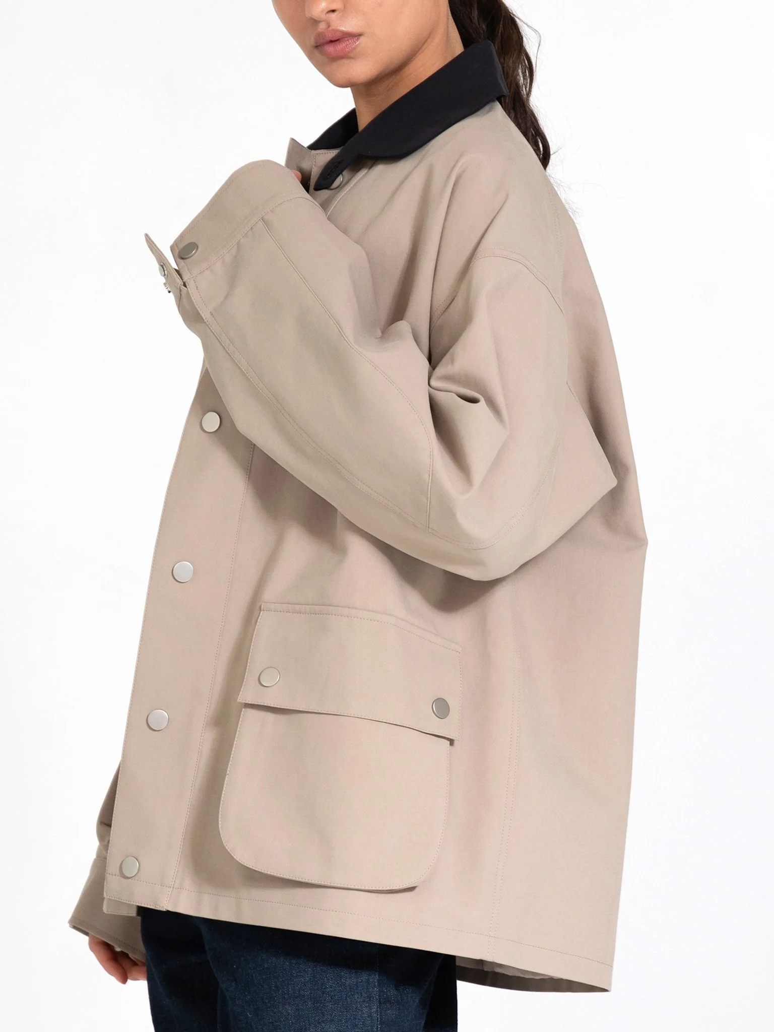 BROOKLYN JACKET - BEIGE/BLACK - Image 3
