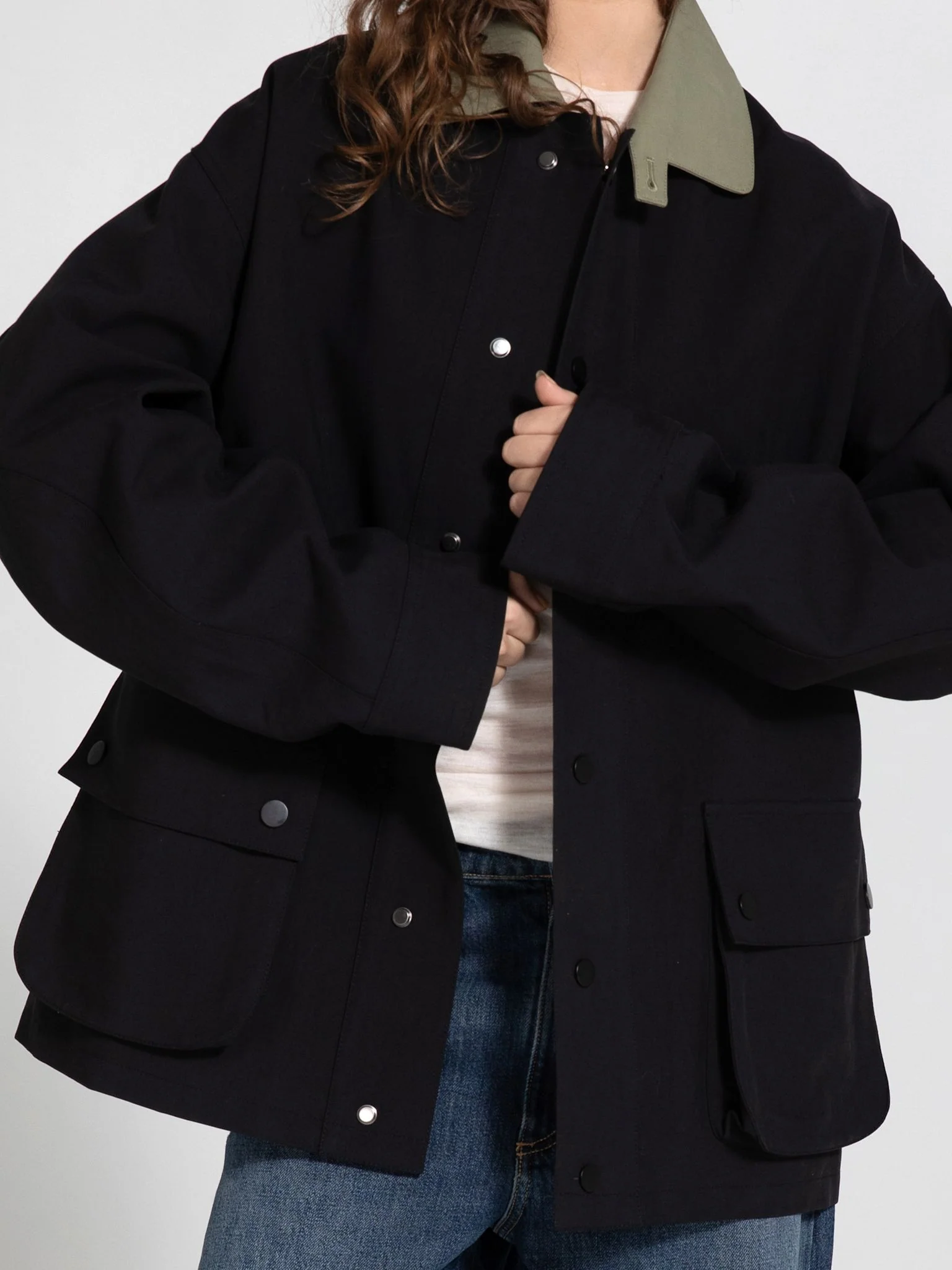 BROOKLYN JACKET - BLACK/ARMY - Image 3