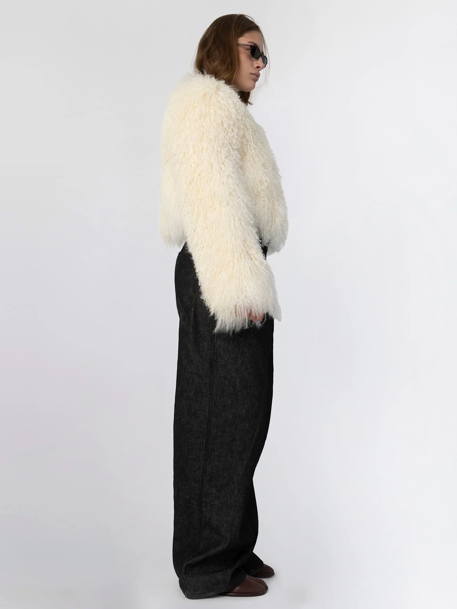 CARLY CROPPED JACKET - CREME - Image 3