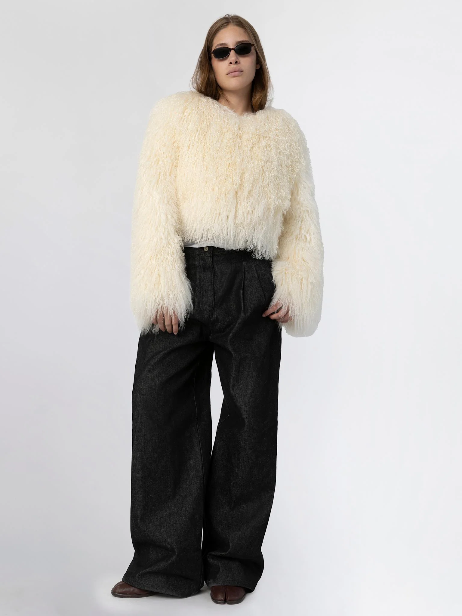 CARLY CROPPED JACKET - CREME - Image 4