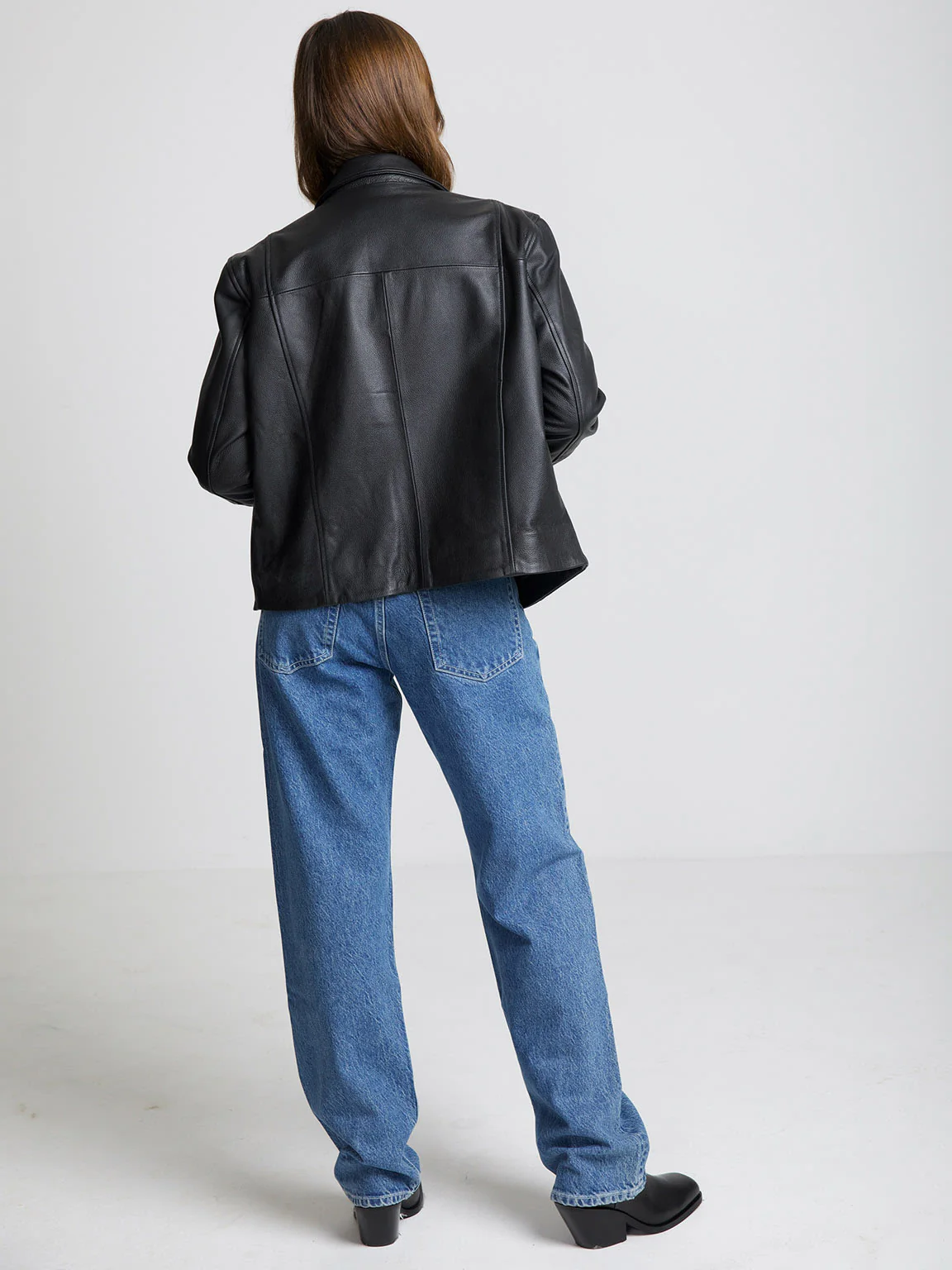 CAROL LEATHER JACKET - BLACK - Image 5