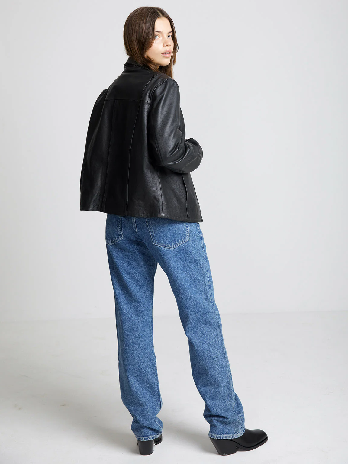 CAROL LEATHER JACKET - BLACK - Image 7