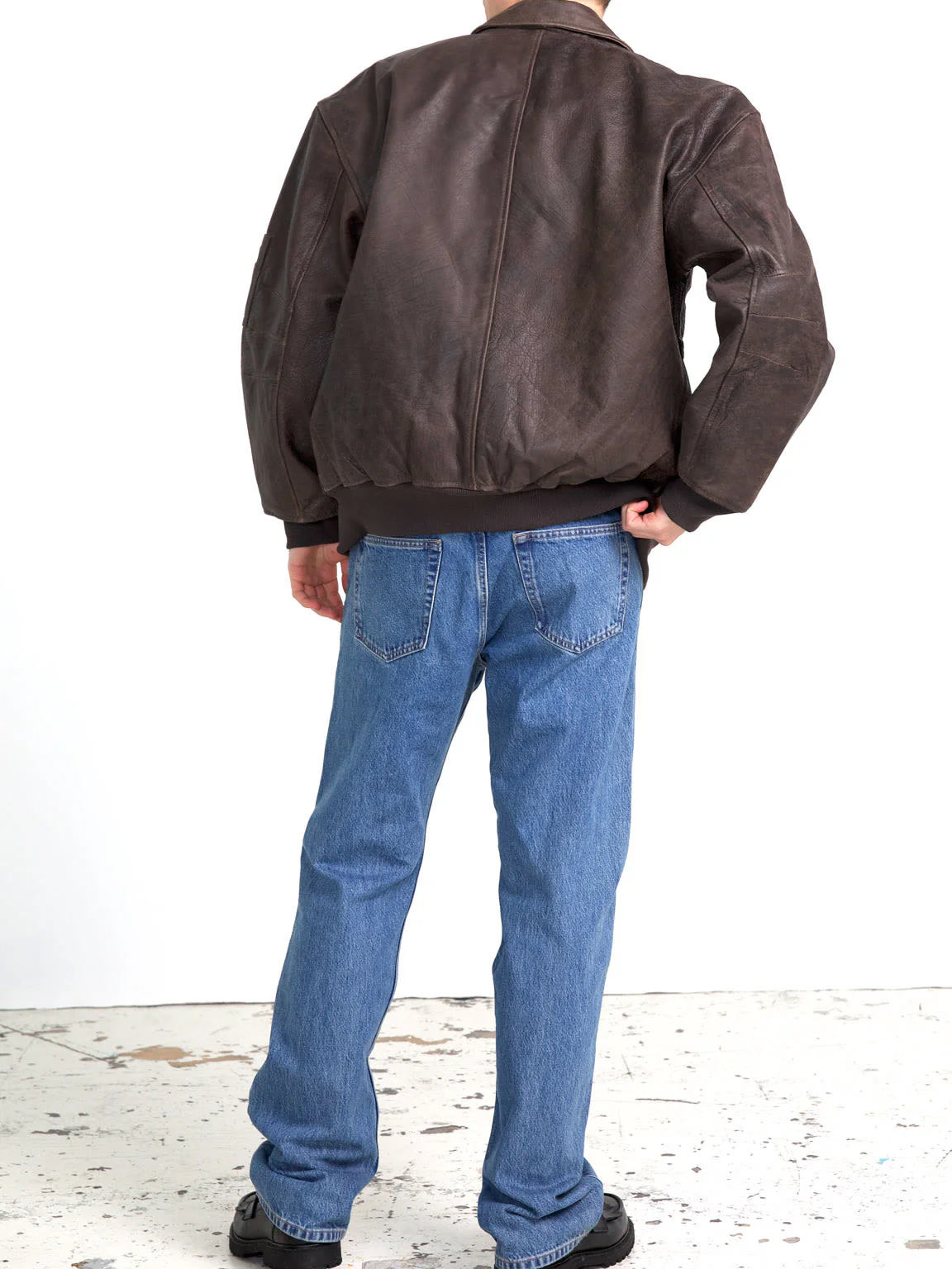 CLYDE LEATHER BOMBER - BROWN - Image 8
