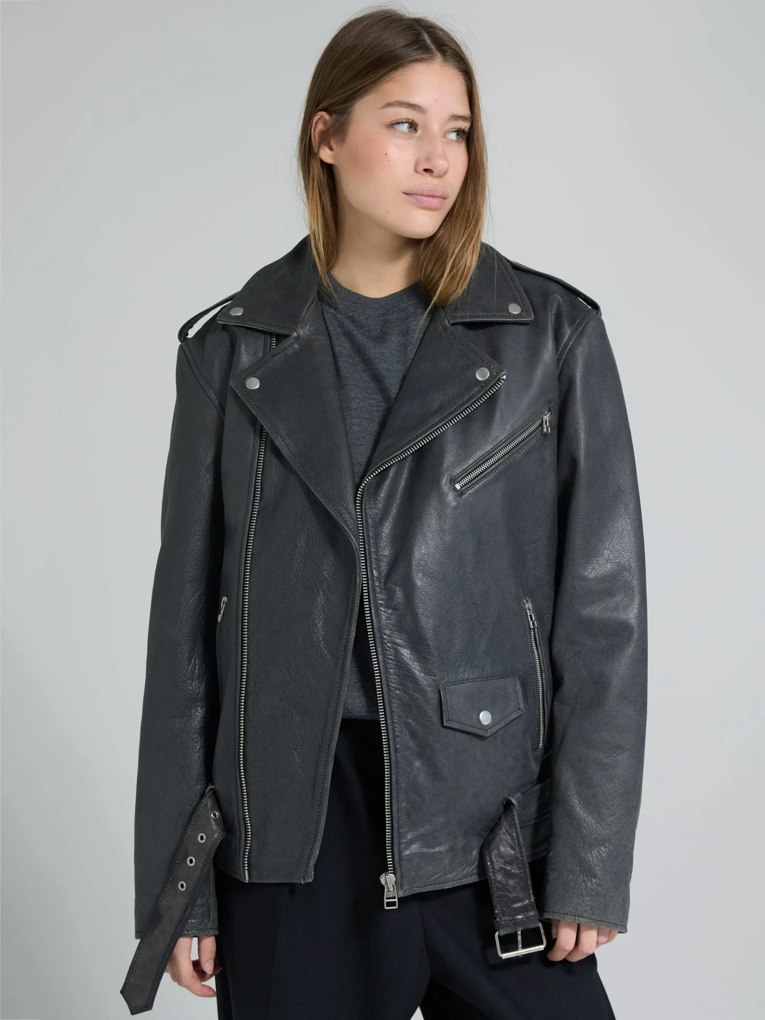 DODGE BIKER JACKET - BLACK - Image 4