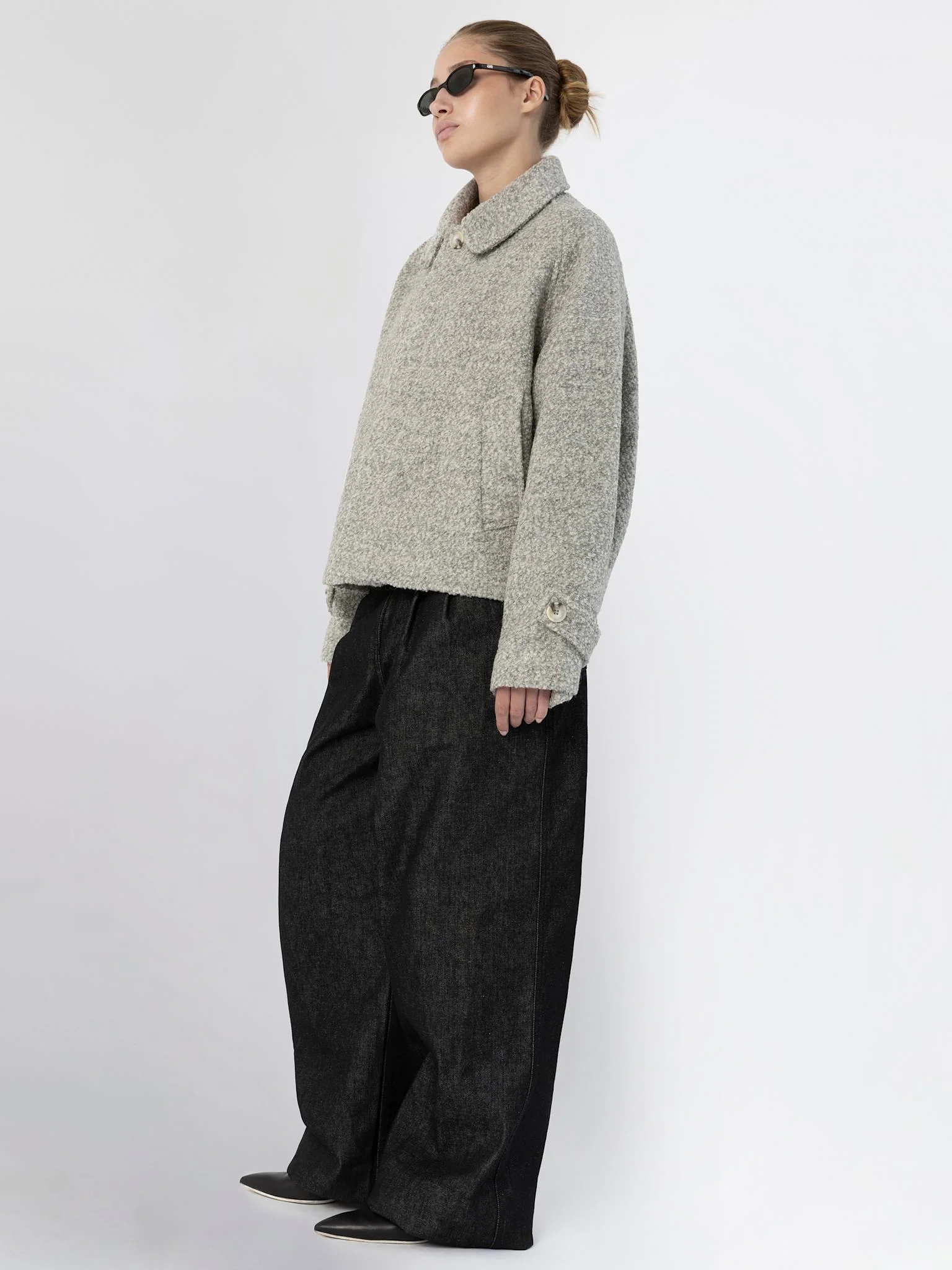 GIA BOUCLE JACKET - GREY - Image 3