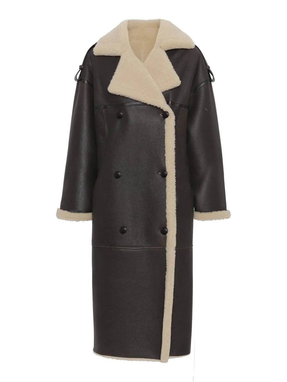 HARPER COAT - BROWN W/ CREME - Image 6