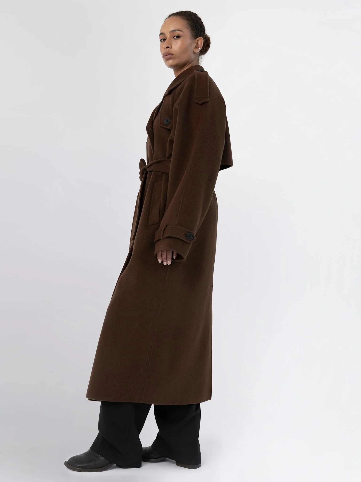 JOHN WOOL COAT - BROWN - Image 3