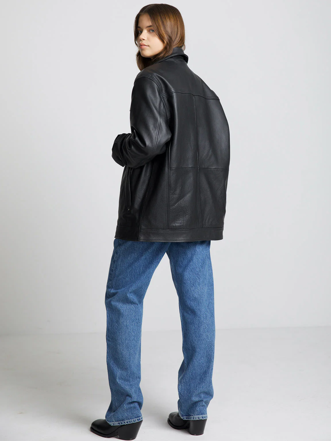 KARO LEATHER JACKET - BLACK - Image 5