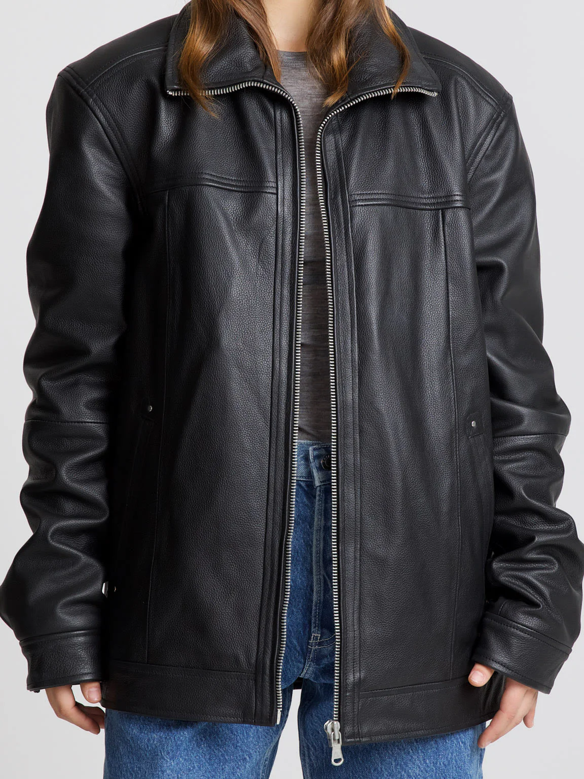 KARO LEATHER JACKET - BLACK - Image 6