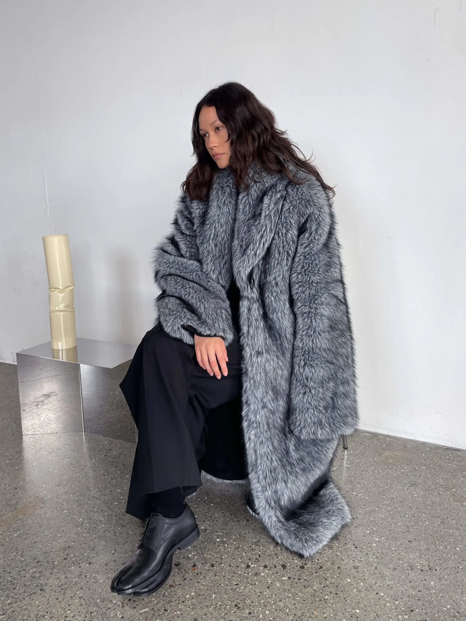 KATHA COAT - SILVER BLUE - Image 3