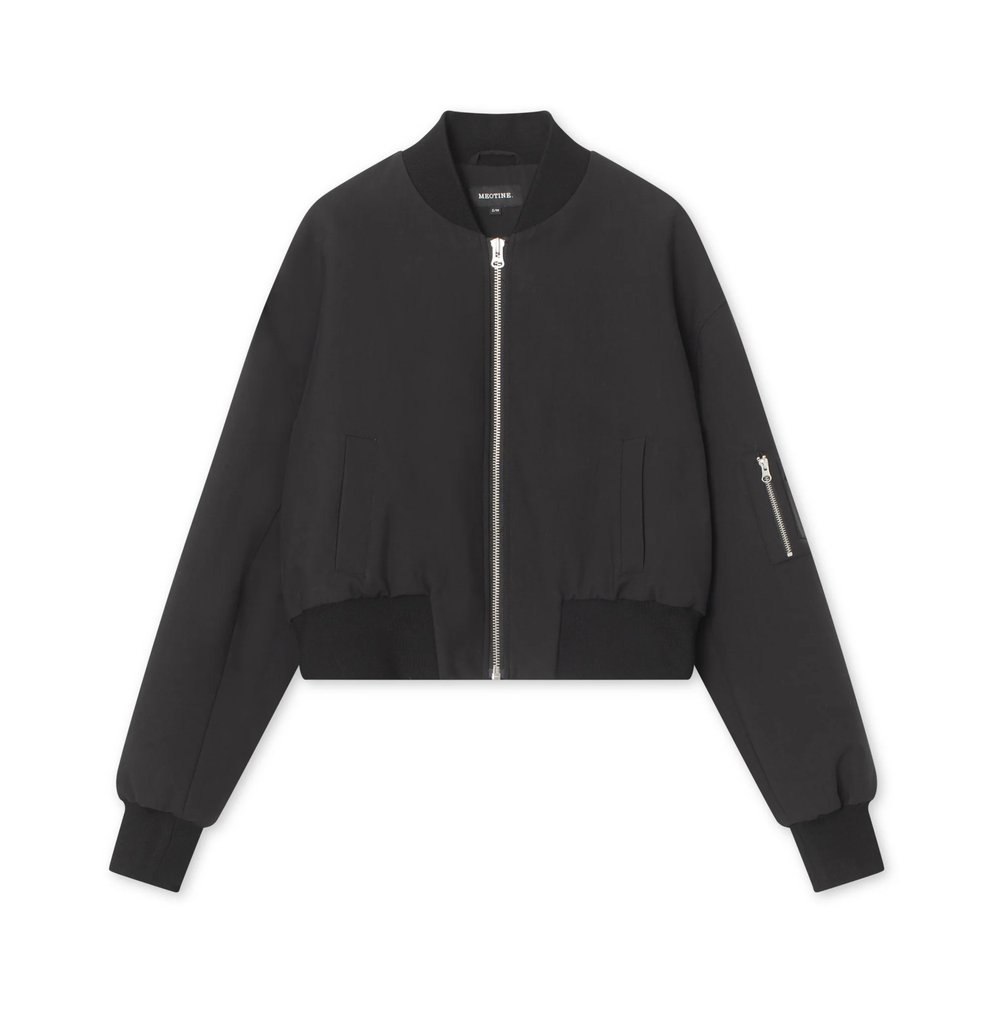 KIAN CANVAS BOMBER JACKET - BLACK - Image 5