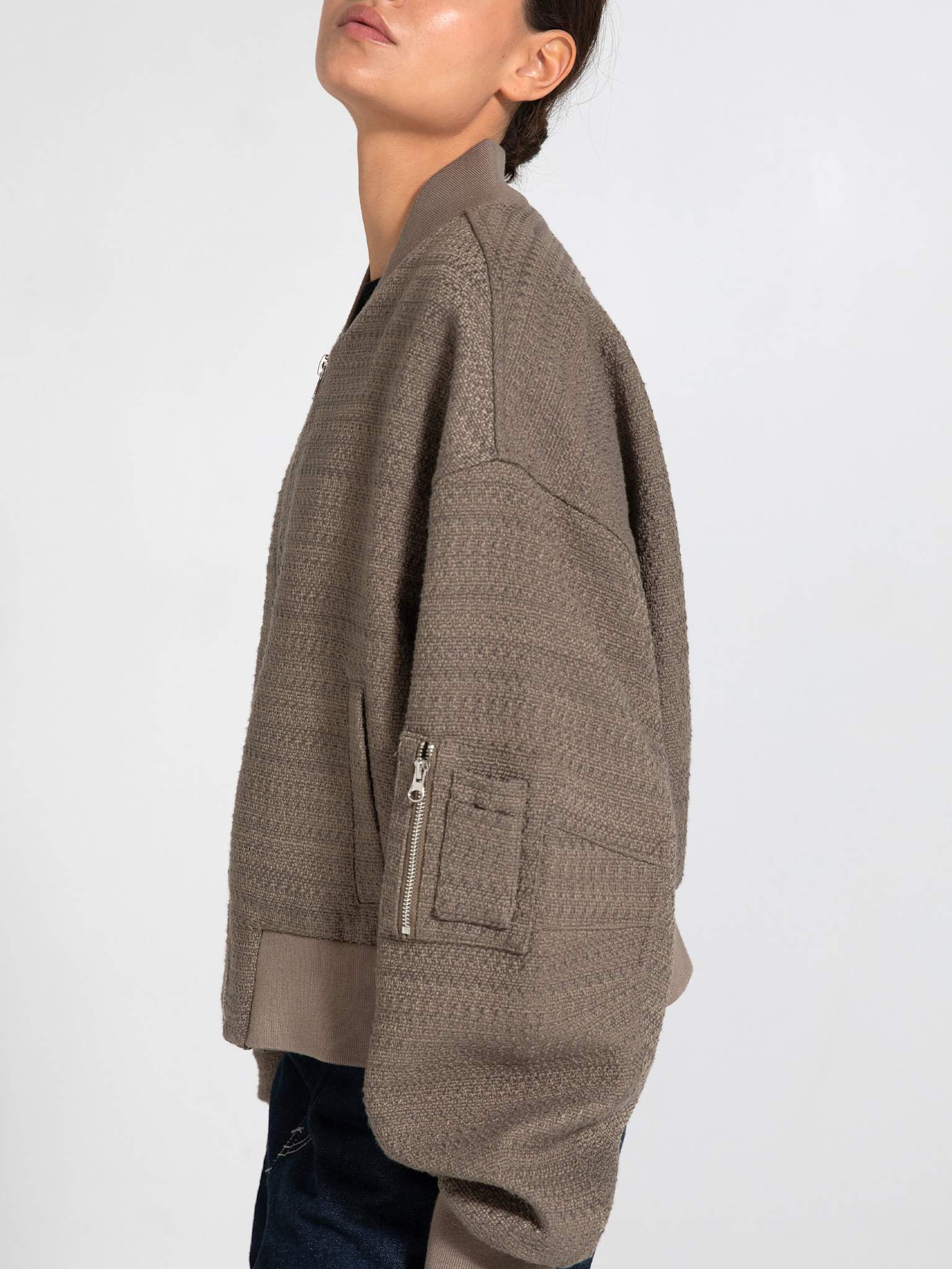 KIAN TWEED BOMBER - ARMY - Image 4