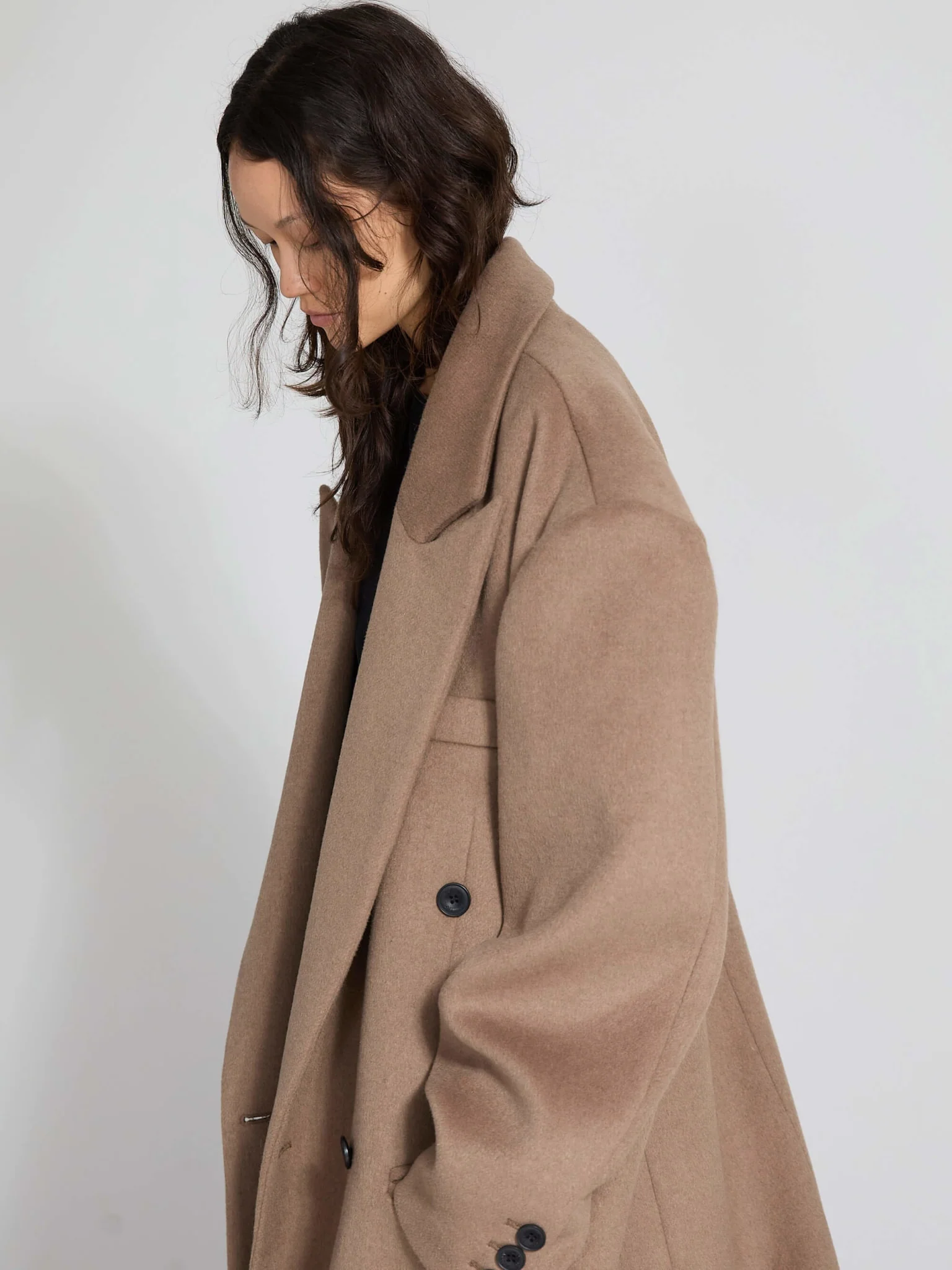 KYLIE WOOL COAT - BROWN - Image 5