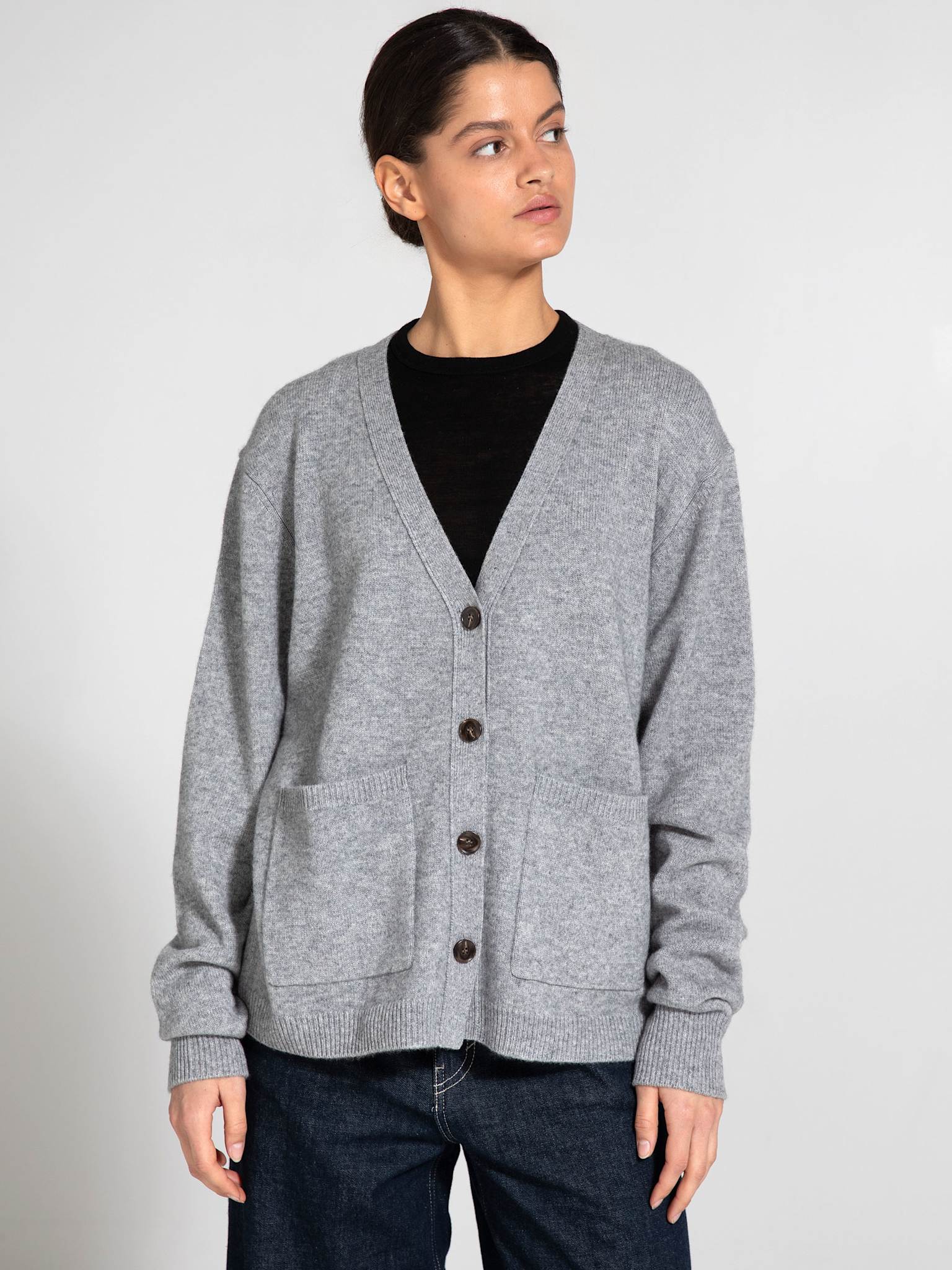 LOLA CARDIGAN KNIT - GREY - Image 3
