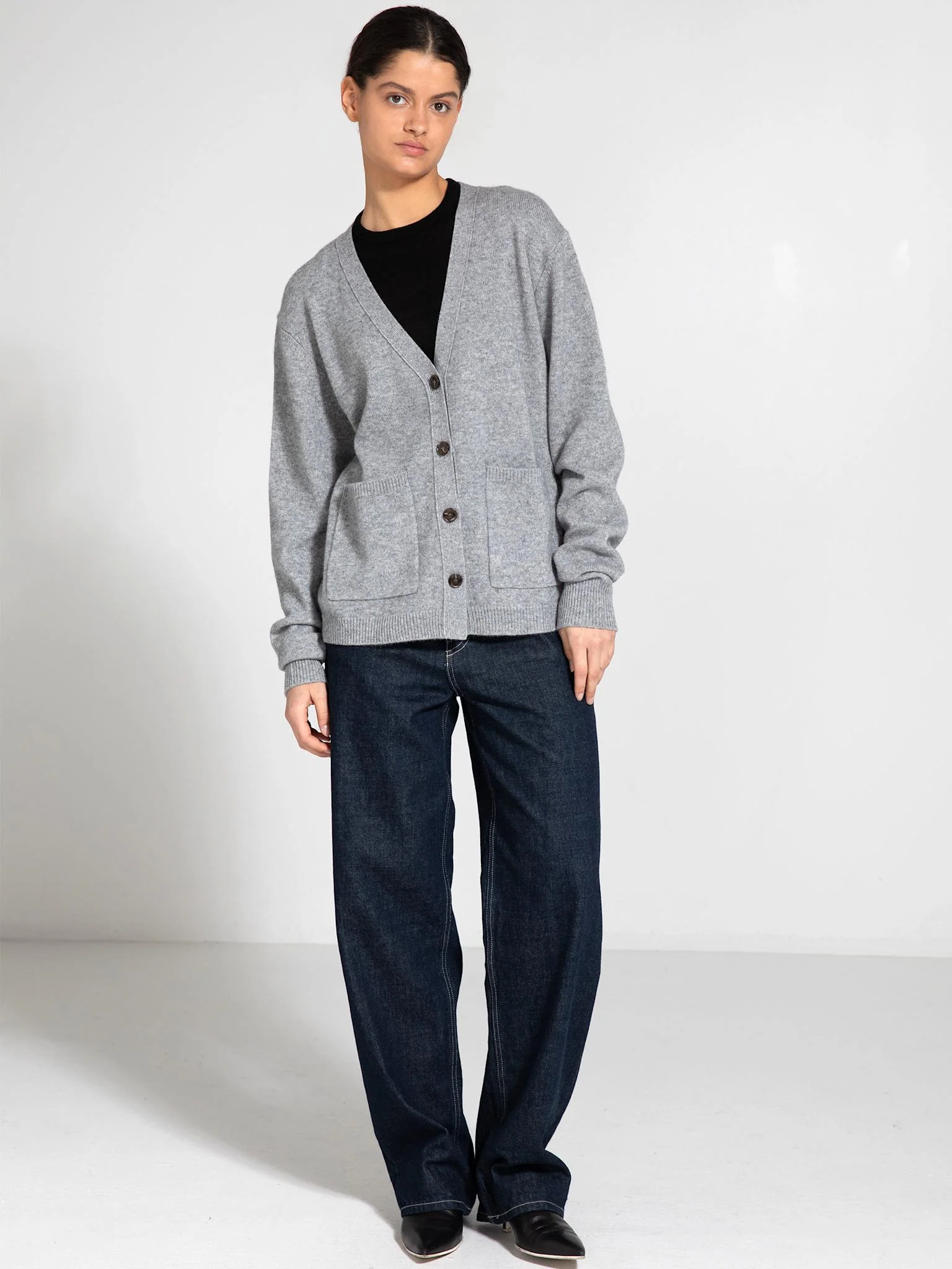LOLA CARDIGAN KNIT - GREY - Image 4
