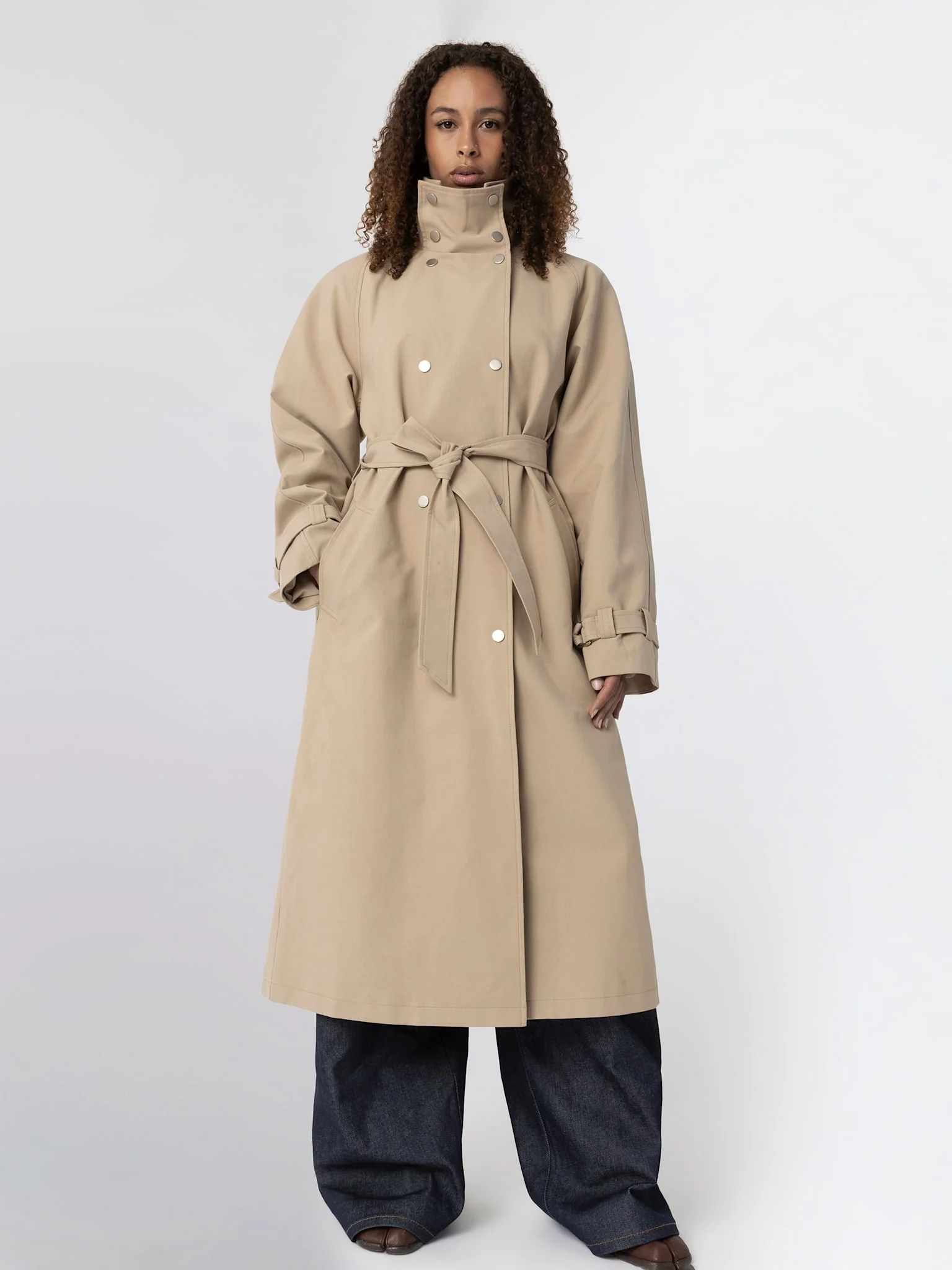 SKYLER CANVAS COAT - BEIGE - Image 3
