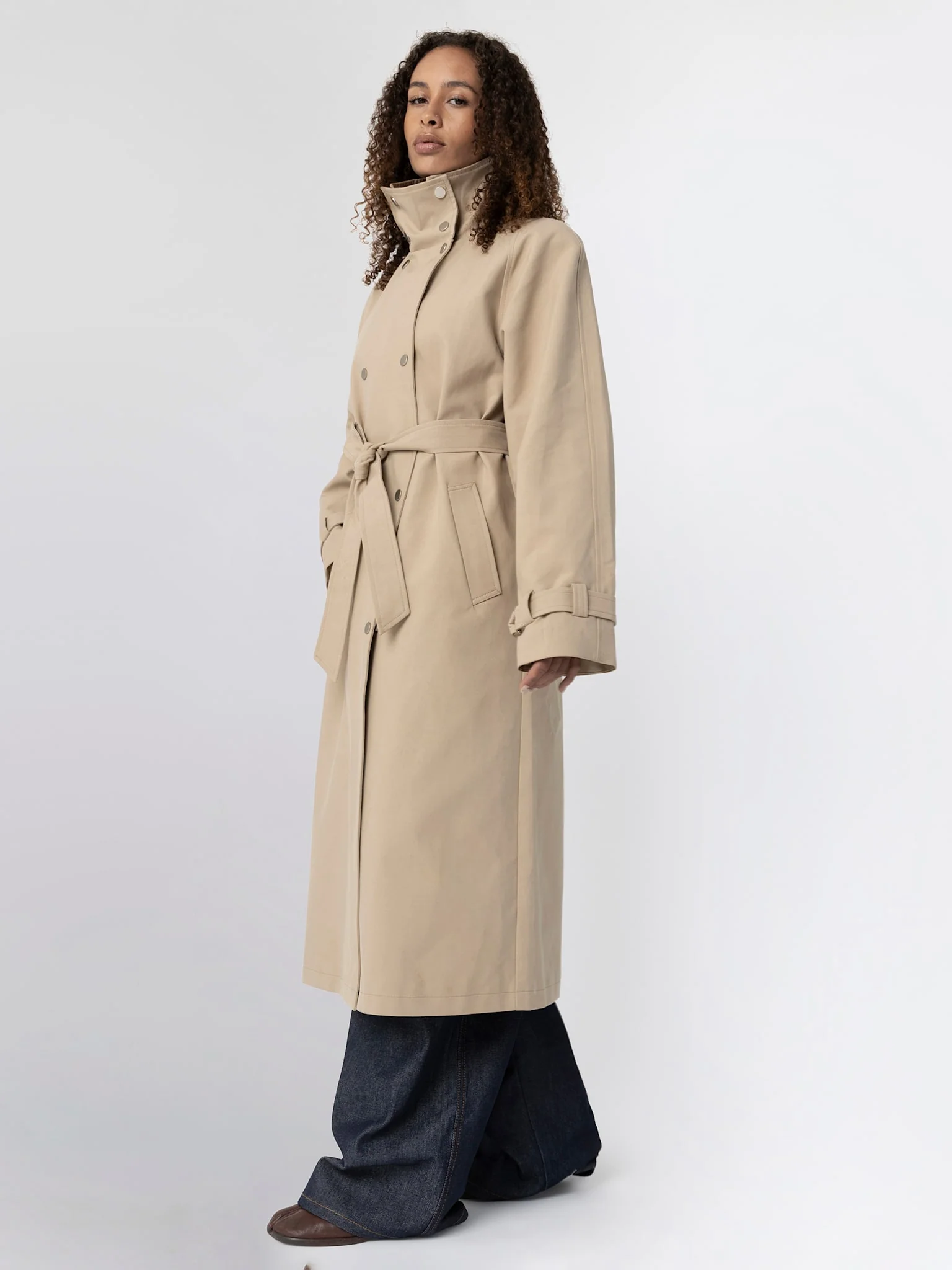 SKYLER CANVAS COAT - BEIGE - Image 4
