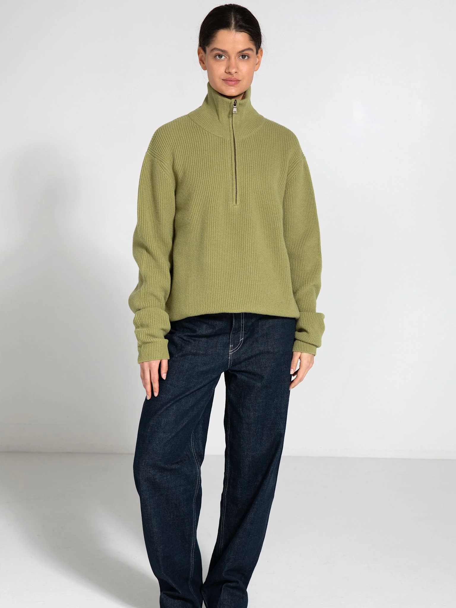 UMA ZIP KNIT - GREEN - Image 4