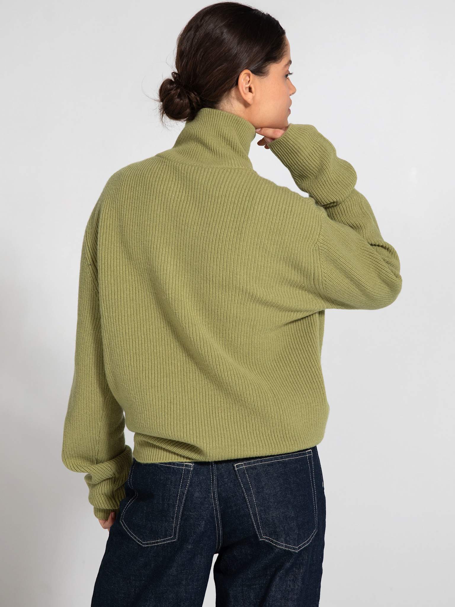 UMA ZIP KNIT - GREEN - Image 6
