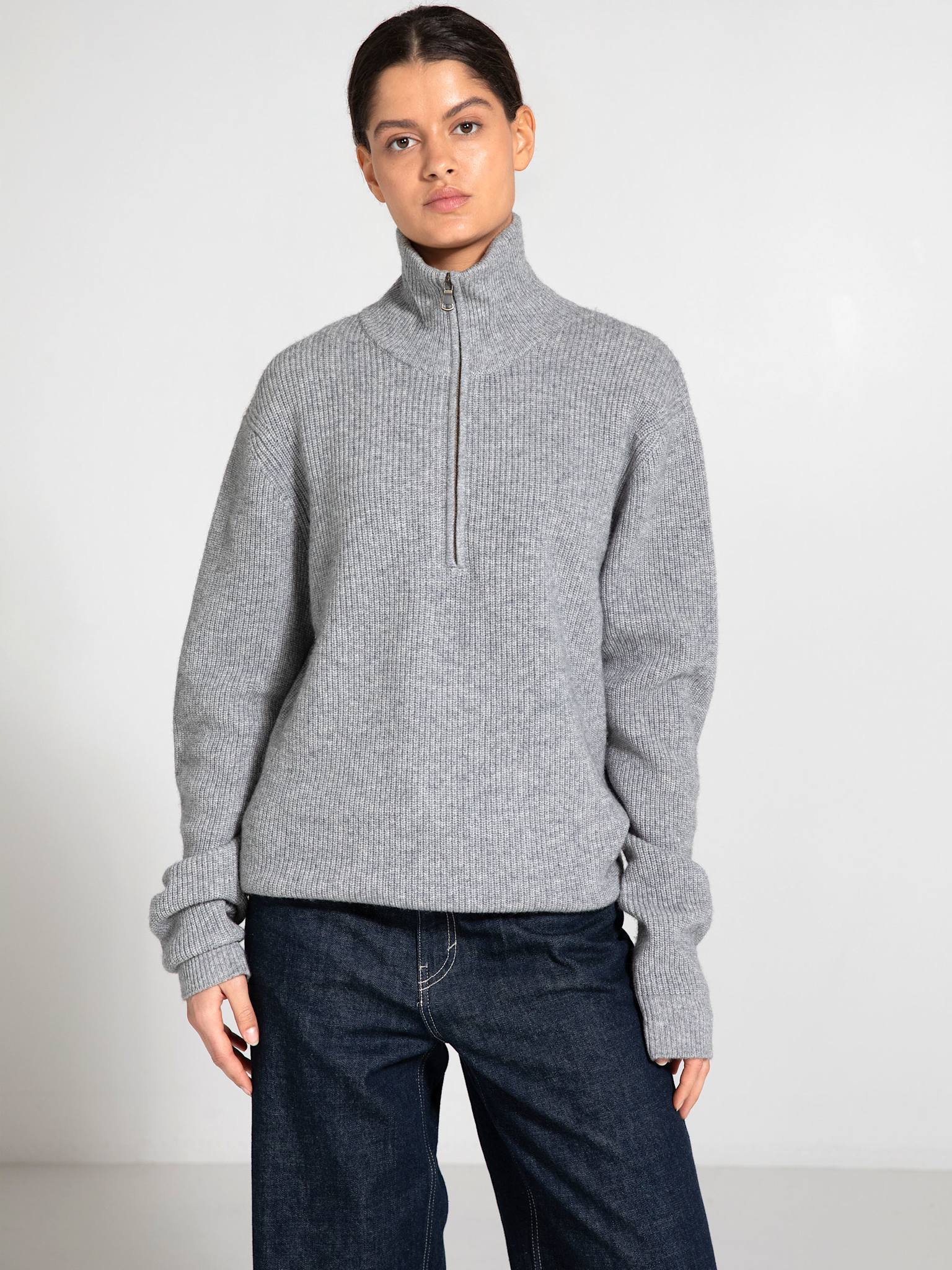 UMA ZIP KNIT - GREY - Image 4