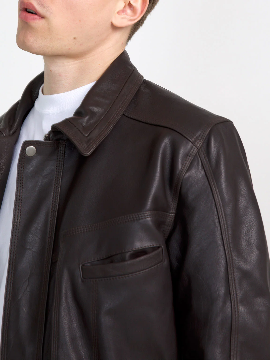 ZOLA LEATHER BOMBER - BROWN - Image 7