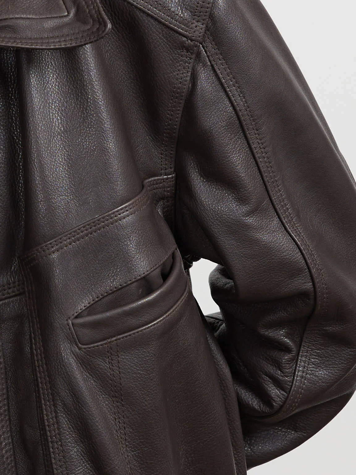 ZOLA LEATHER BOMBER - BROWN - Image 8